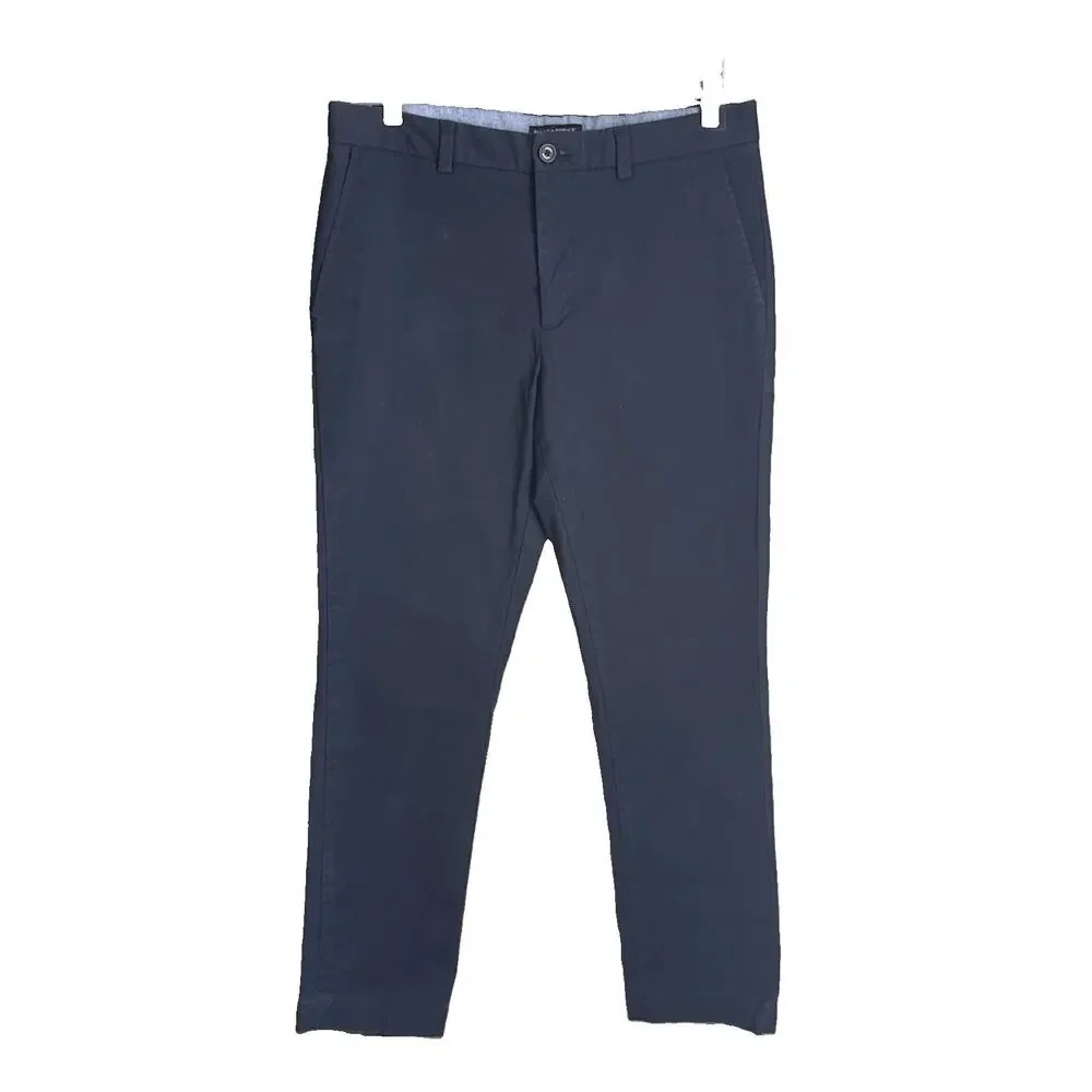 Banana Republic Men’s Aiden Chino Pants 33x32 Navy Blue Slim Fit Cotton Stretch